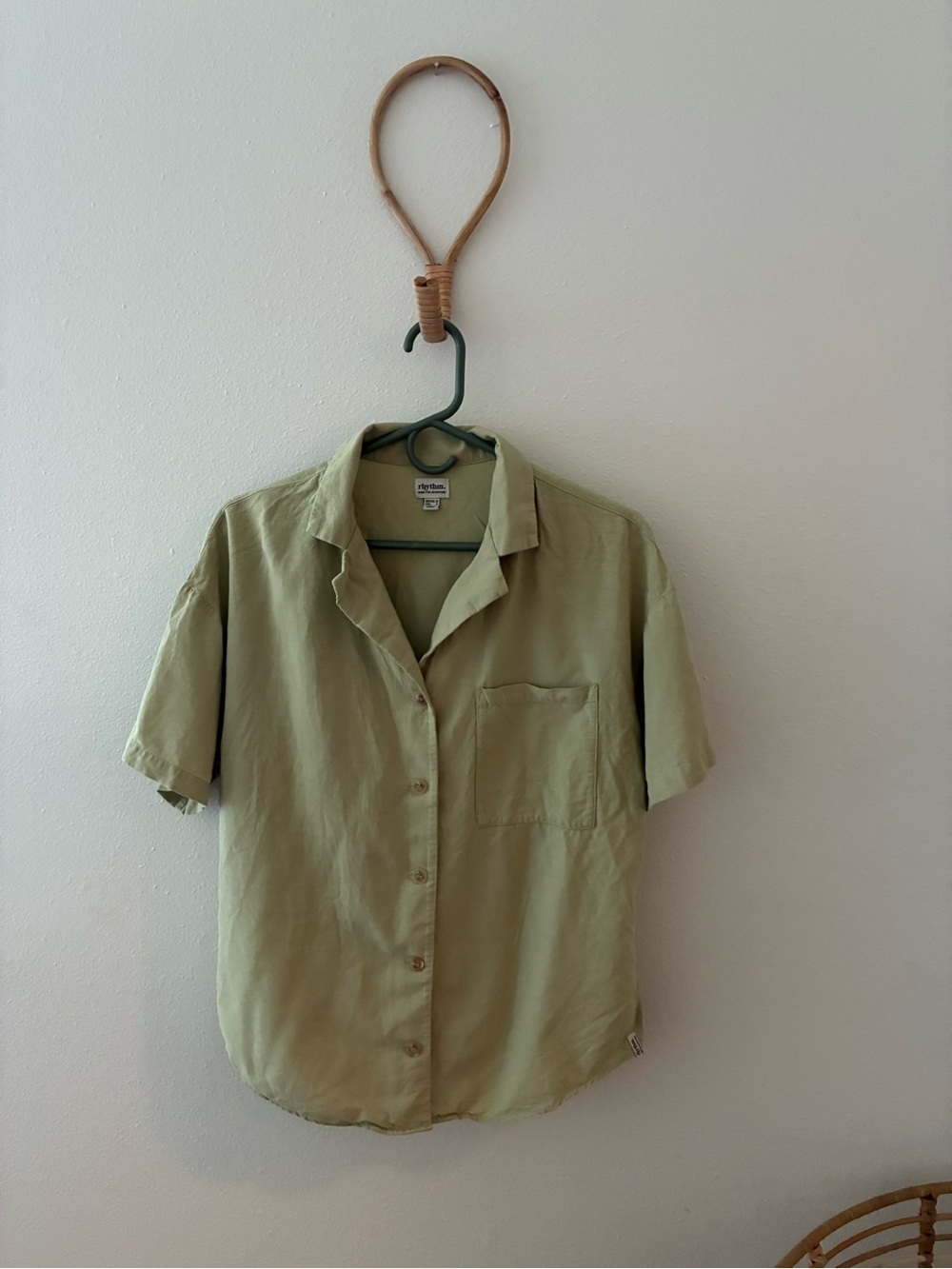 Men’s Rhythm Light Green Button Up